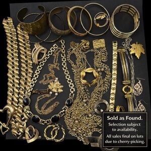 3 LB LIMITED EDITION Gold Silver Jewelry Lot Rare Reseller Mystery Bling Mix